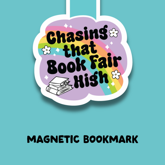 Chasing That Book Fair High Magnetic Bookmark