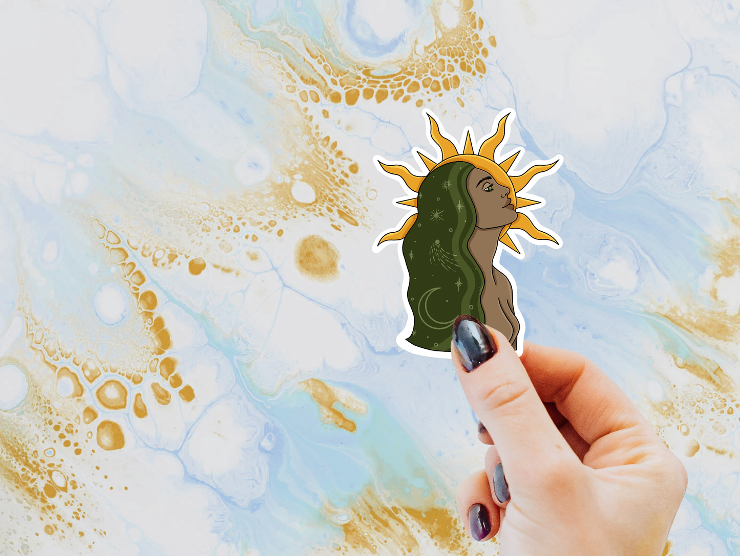 Celestial Sun Goddess Sticker