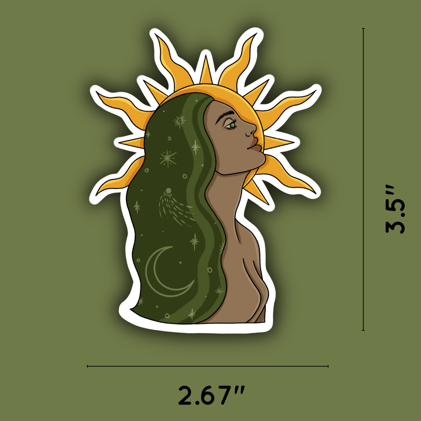 Celestial Sun Goddess Sticker