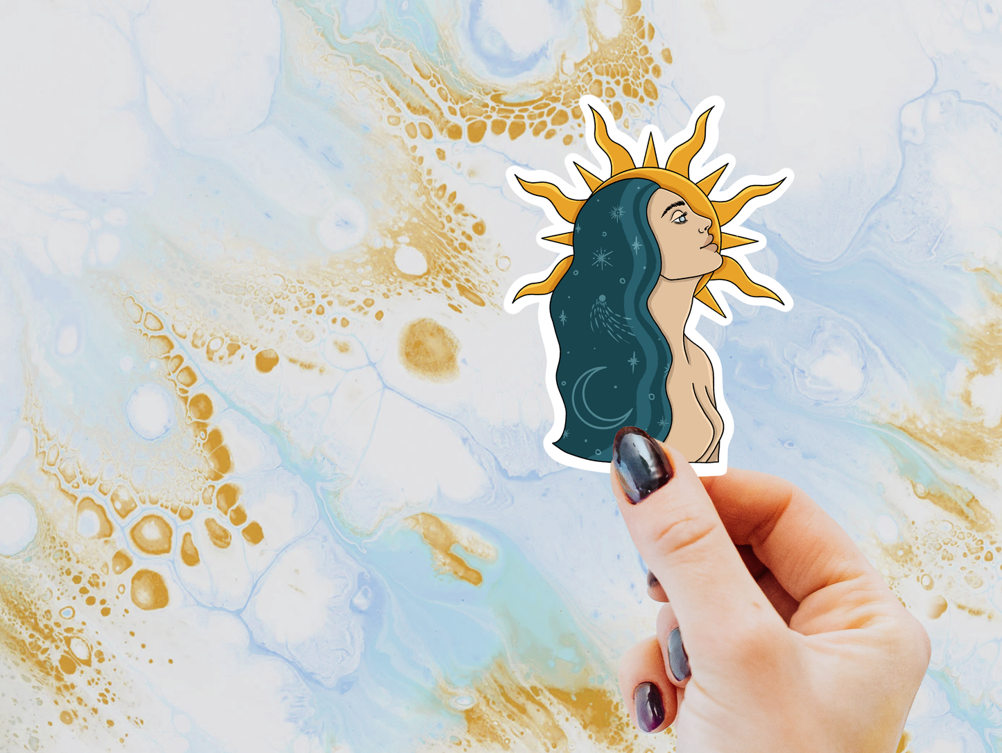 Celestial Sun Goddess Sticker