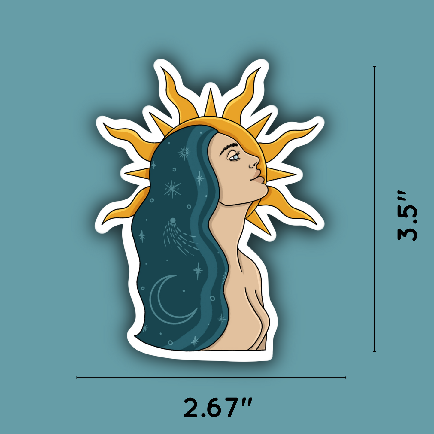 Celestial Sun Goddess Sticker