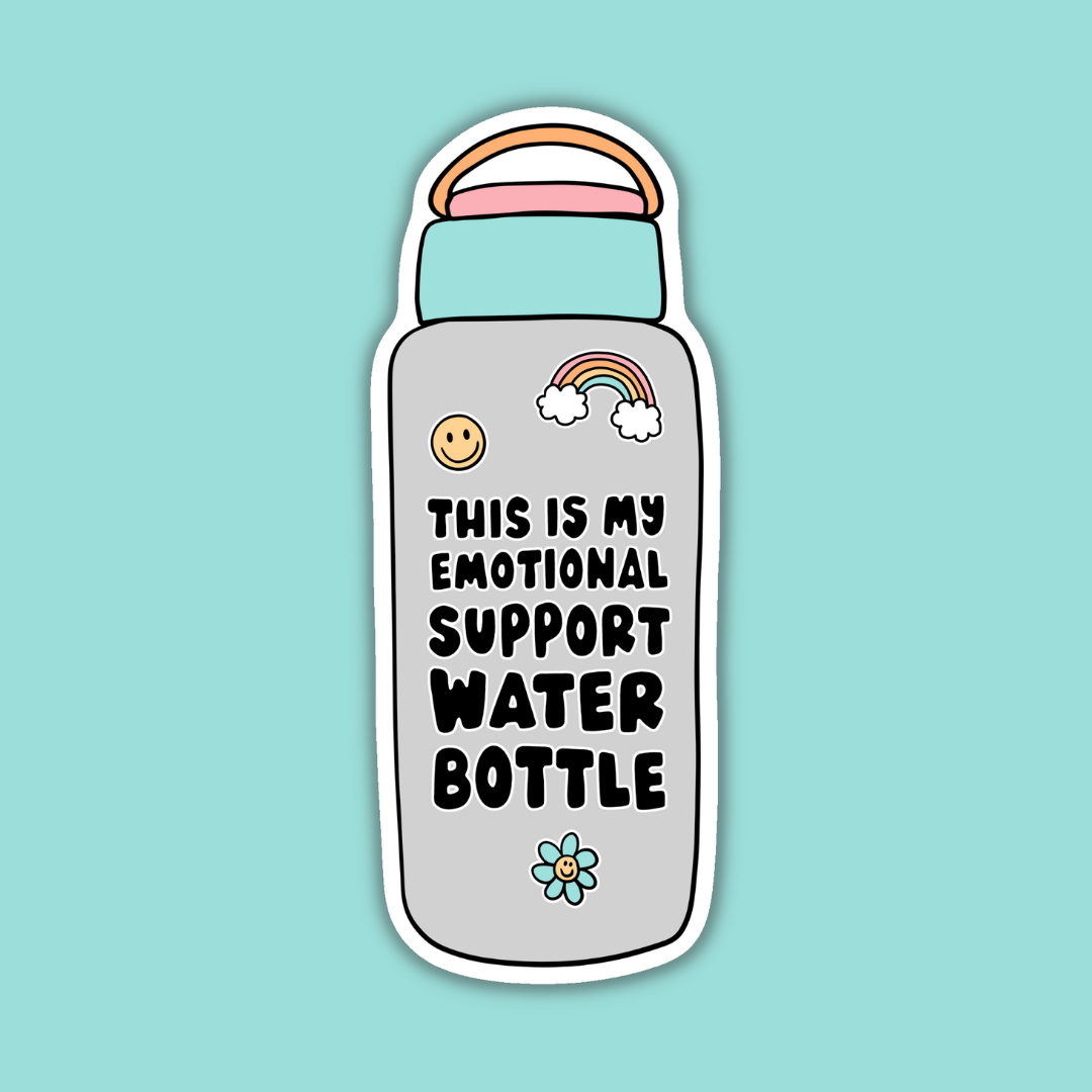 This is My Emotional Support Water Bottle Sticker