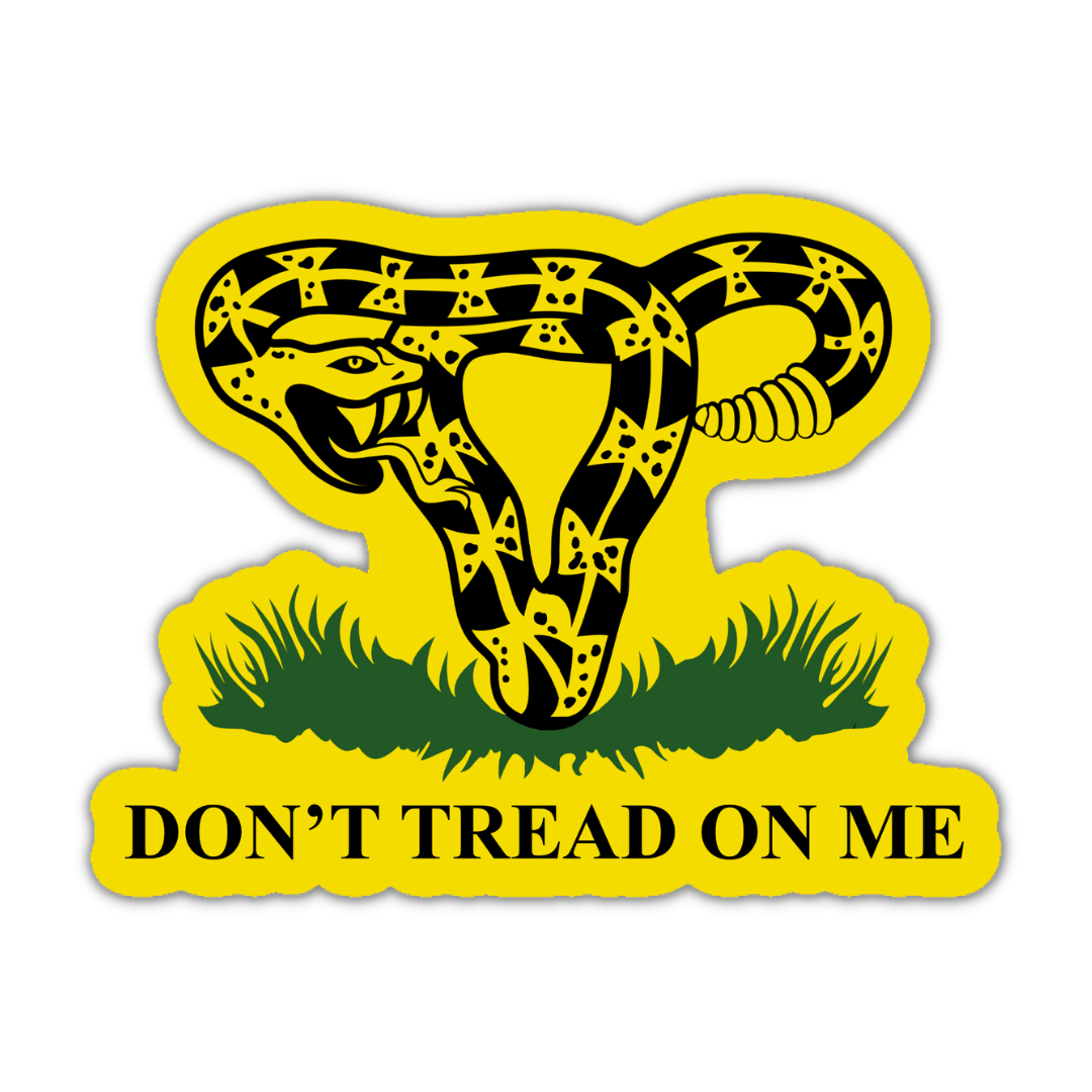 Don't Tread on Me Uterus Sticker