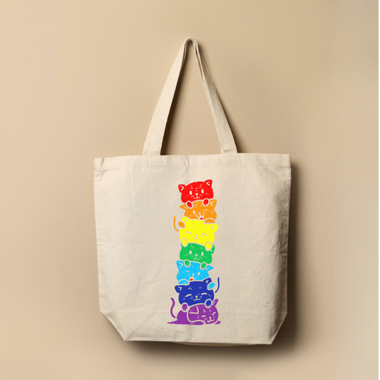 a tote bag hanging on a wall