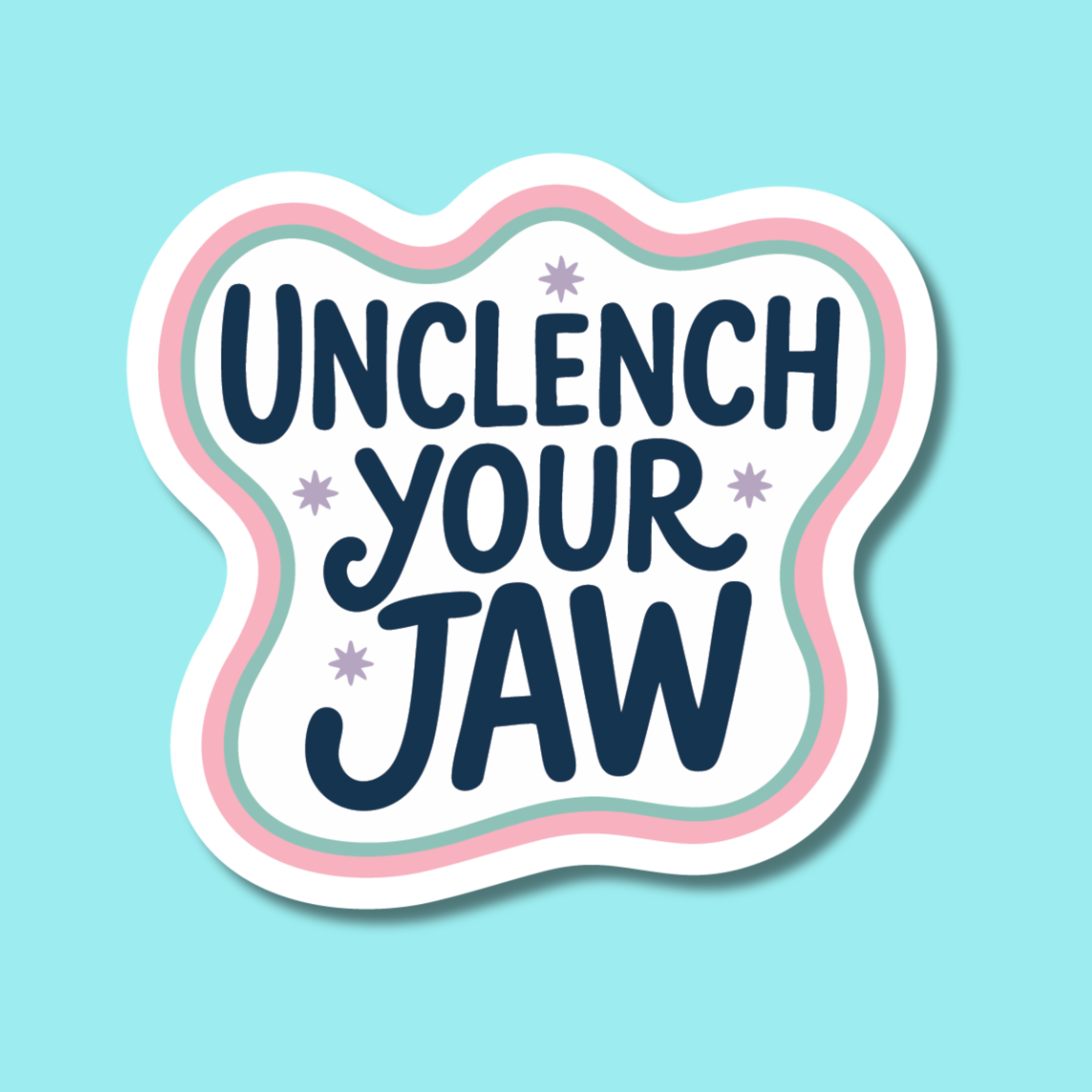 Unclench Your Jaw Sticker- Indigo Maiden