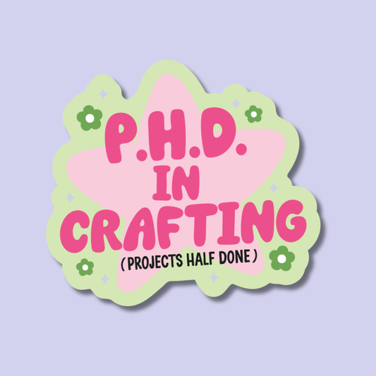 PHD in Crafting Sticker