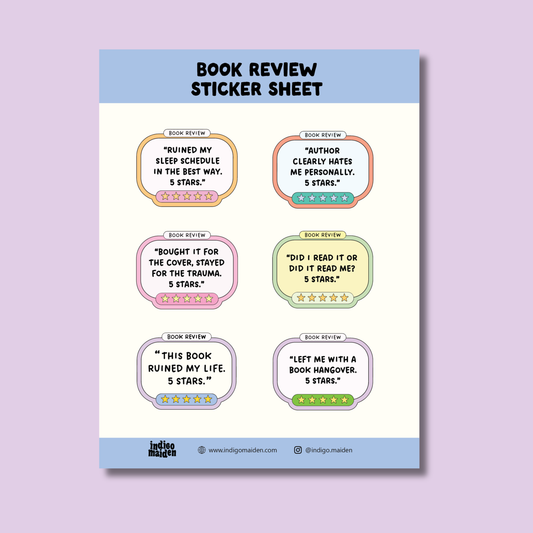 Book Review Sticker Sheet