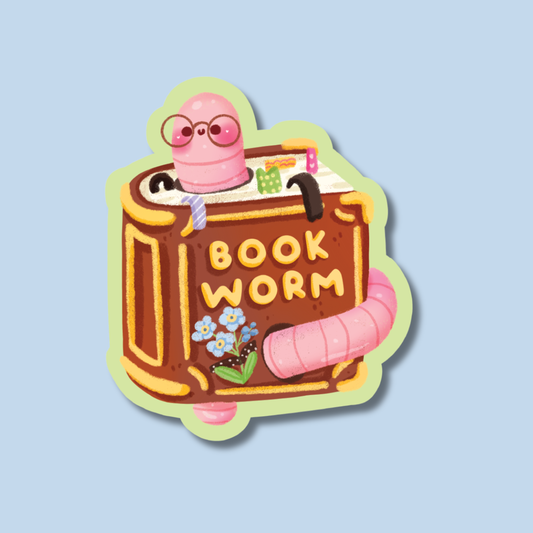 Bookworm Sticker