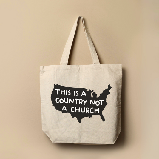 a tote bag with a map of the united states printed on it