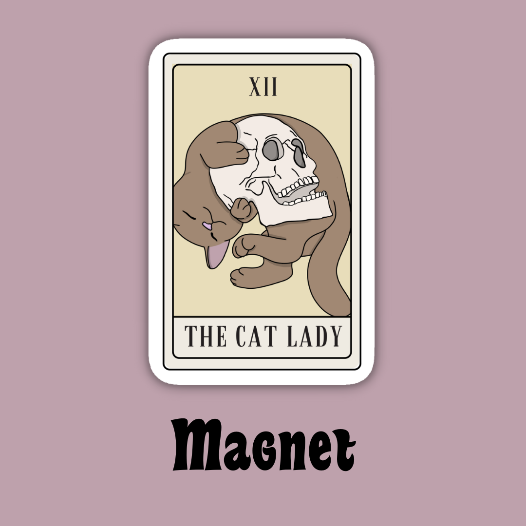 The Cat Lady Tarot Card Magnet