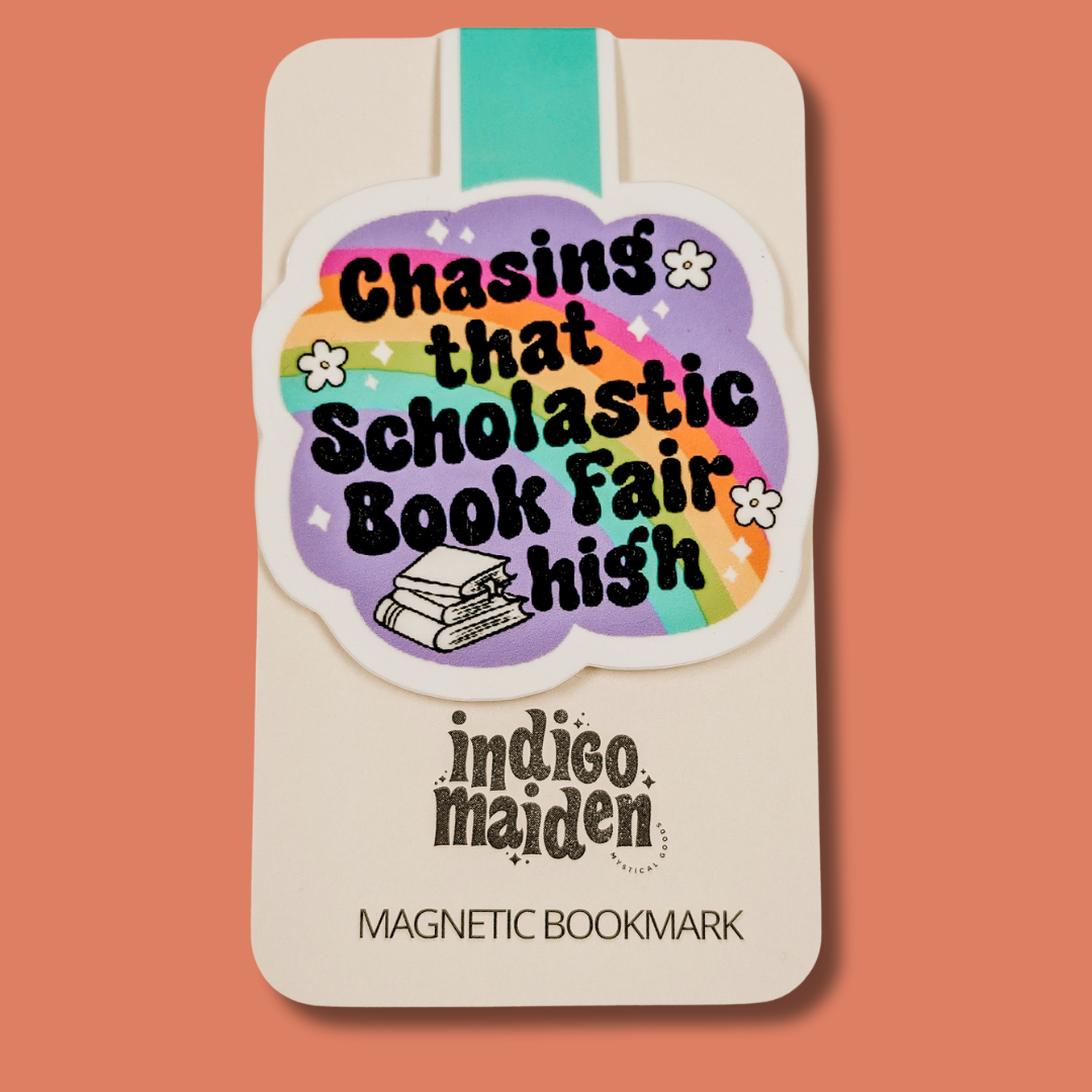 Chasing That Scholastic Book Fair High Magnetic Bookmark