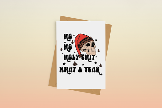 Ho Ho Holy Shit What a Year Greeting Card