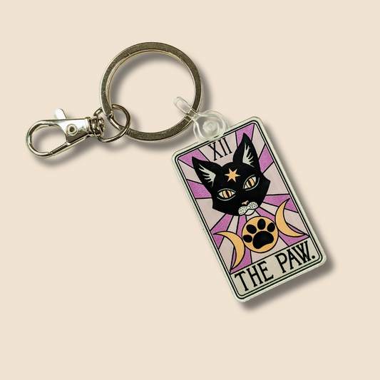 The Paw Tarot Acrylic Keychain