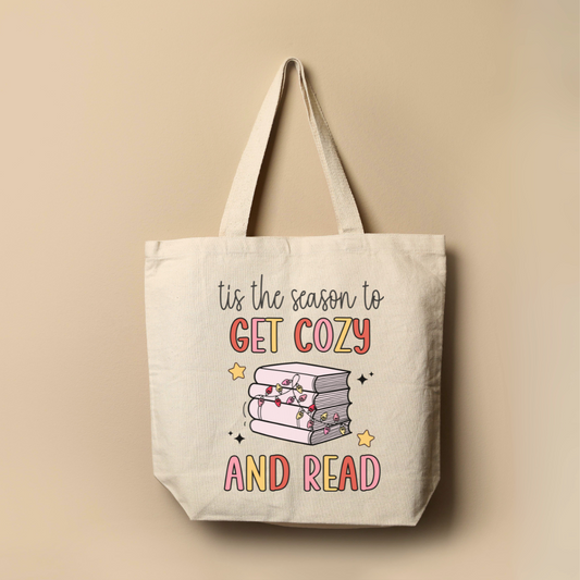 Tis the Season to Get Cozy and Read Tote Bag