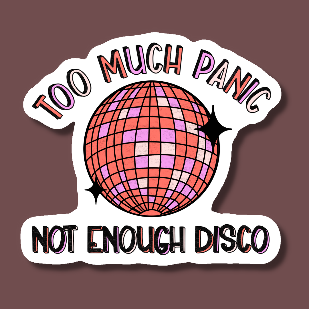 All Panic No Disco Sticker