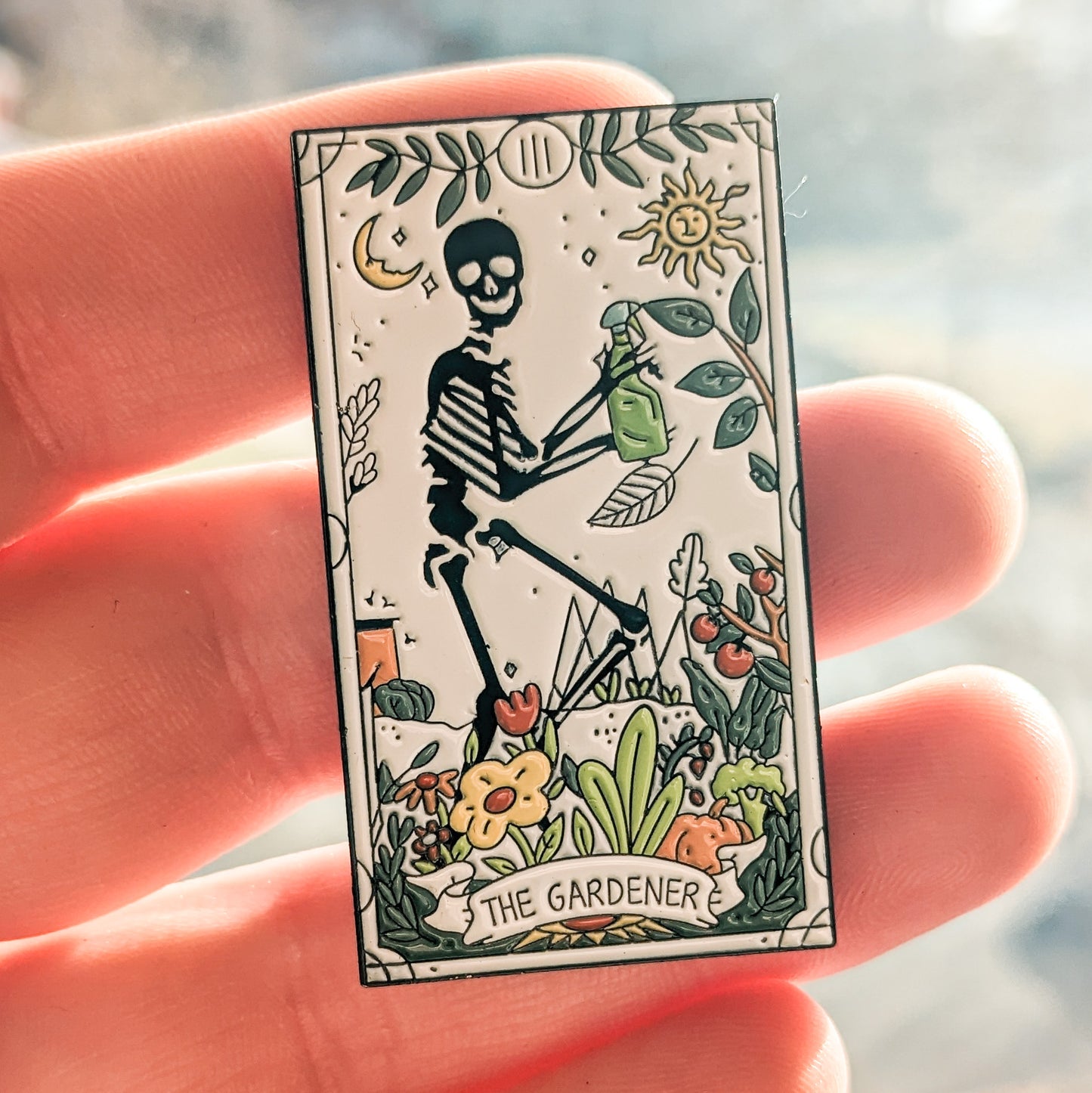 The Gardener Tarot Card Enamel Pin