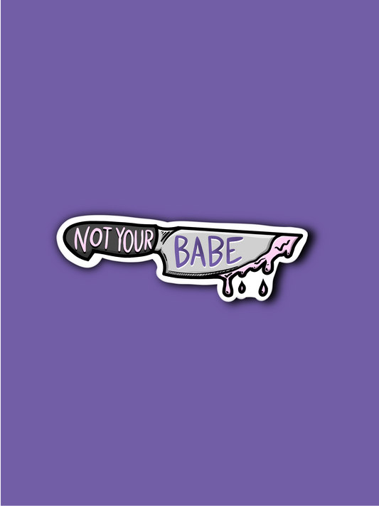 Not Your Babe Feminist Pastel Sticker