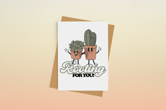 Rooting for You Greeting Card