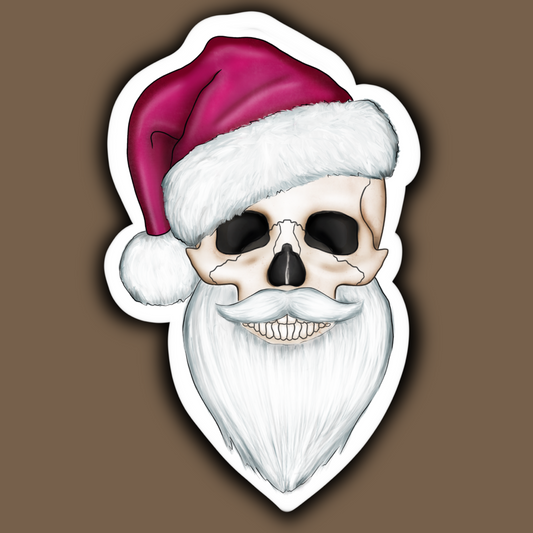 Santa Claus Skull Sticker