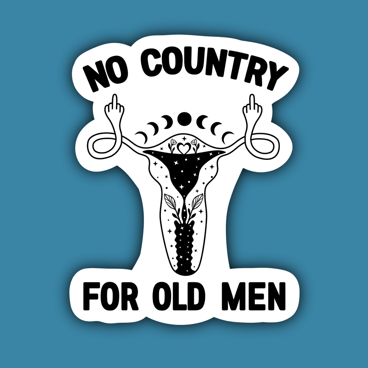 No Country For Old Men Pro Choice Rights Uterus Sticker