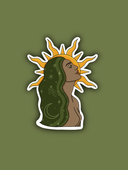 Celestial Sun Goddess Sticker