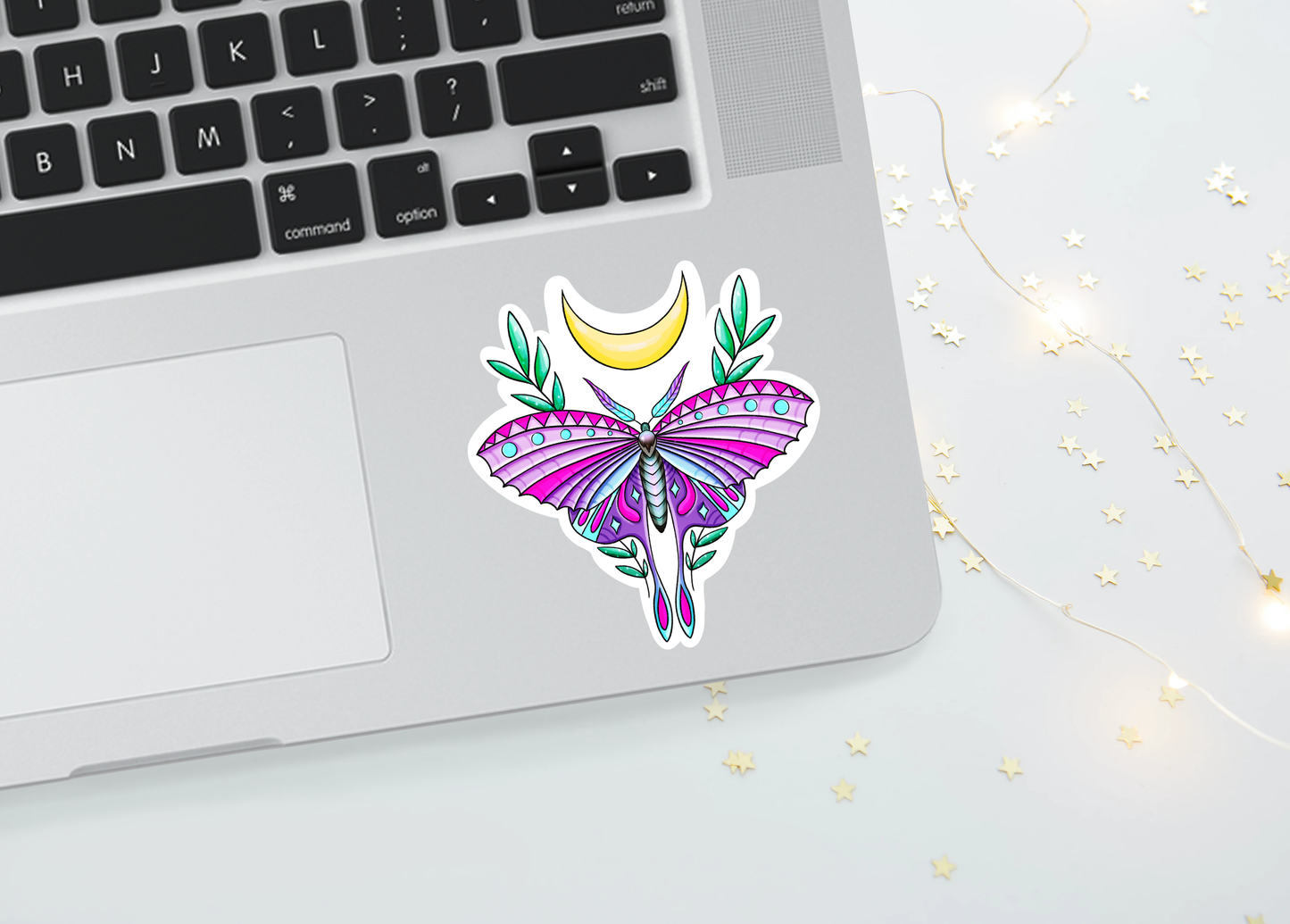 Moon Butterfly Sticker