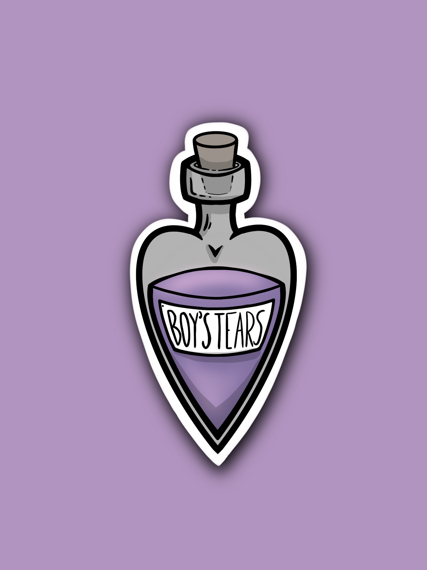 Boys Tears Potion Bottle Sticker