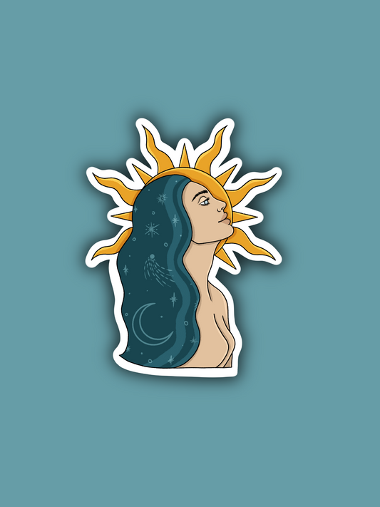 Celestial Sun Goddess Sticker